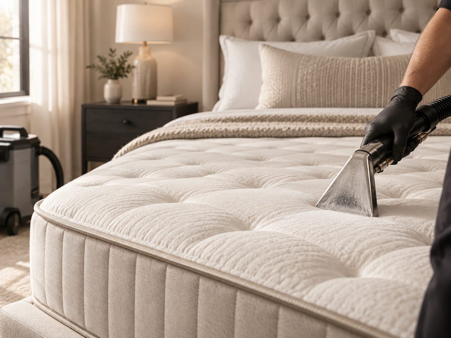 Professional mattress cleaning service by Fabric Bright